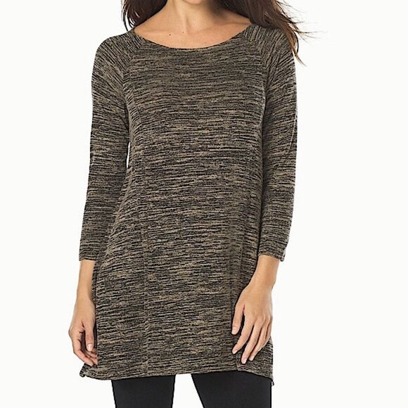 SOMA Top Heathered LIVE LOUNGE WEAR Shirt Melange Scarf Hem Tunic Size Medium - Picture 1 of 10